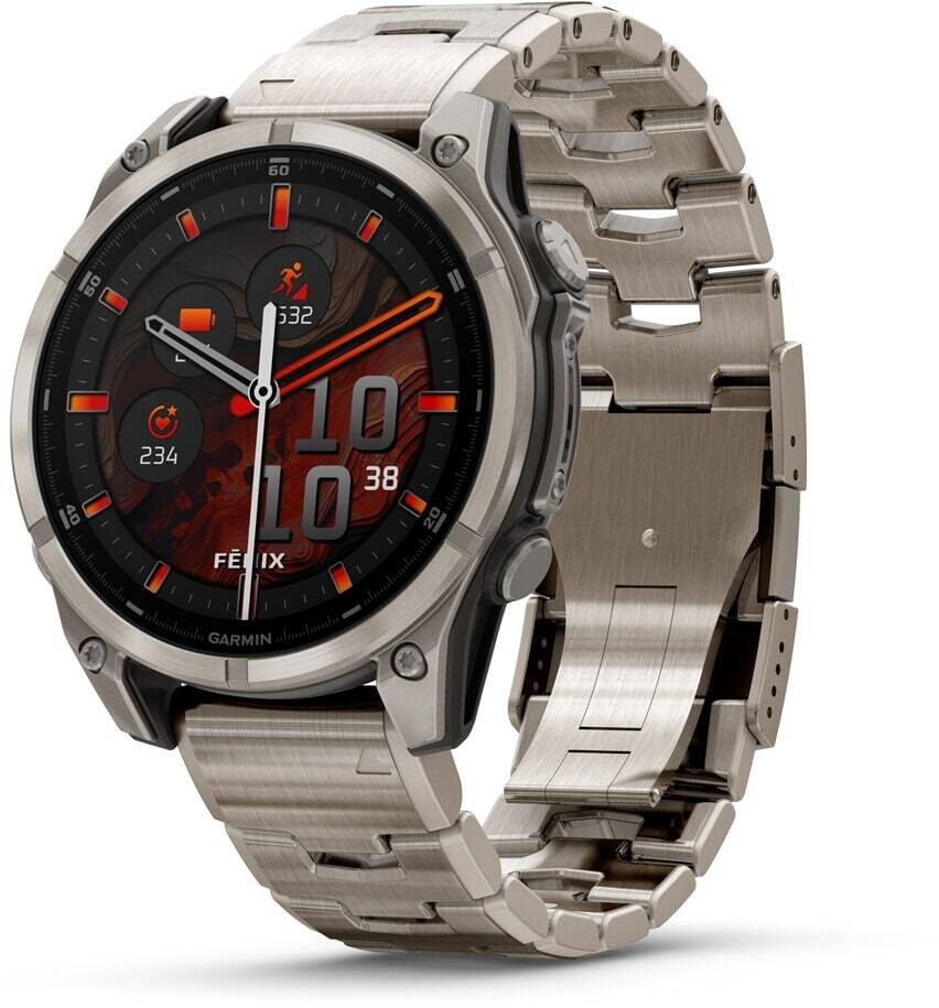 Garmin 010-02904-40 Fenix 8 – 47 mm AMOLED Titanium Smartwatch
