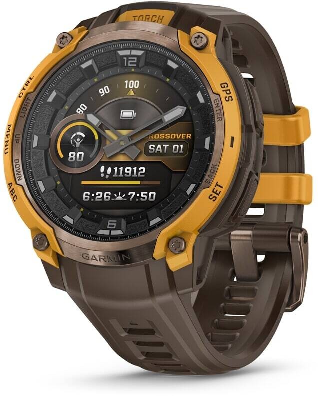 Garmin Instinct Crossover AMOLED - BronzeSunburst/Cocoa - Smartwatch 010-03398-01