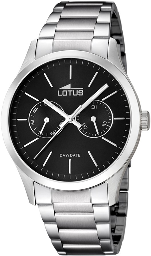 LOTUS MEN'S BLACK MINIMALIST STAINLESS STEEL WATCH BRACELET 15954/3