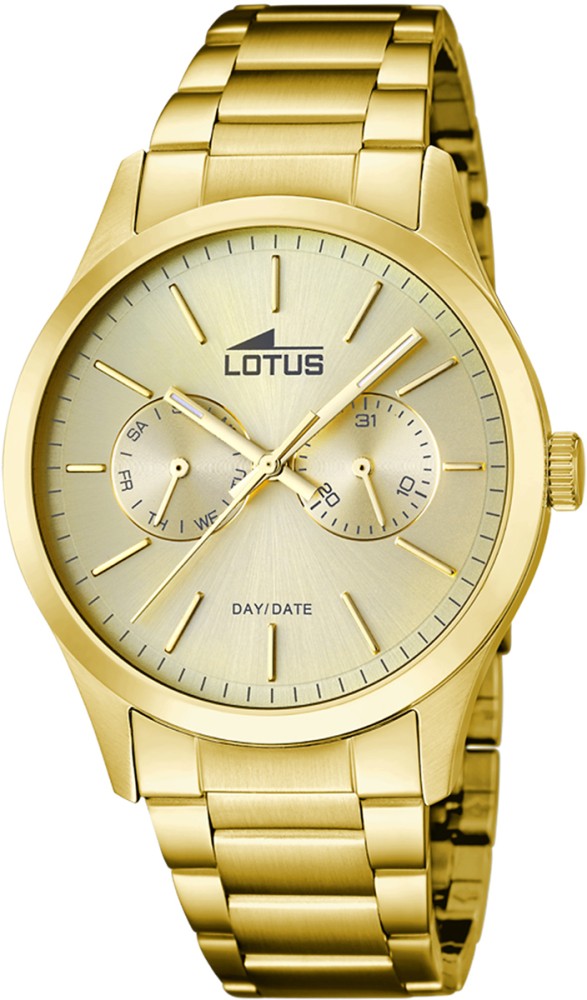 LOTUS MEN'S GOLDEN MINIMALIST STAINLESS STEEL WATCH BRACELET 15955/2