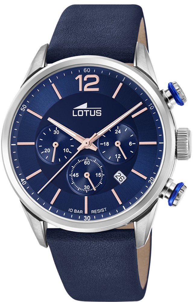 LOTUS MEN'S BLUE CHRONO LEATHER WATCH BRACELET 18689/2