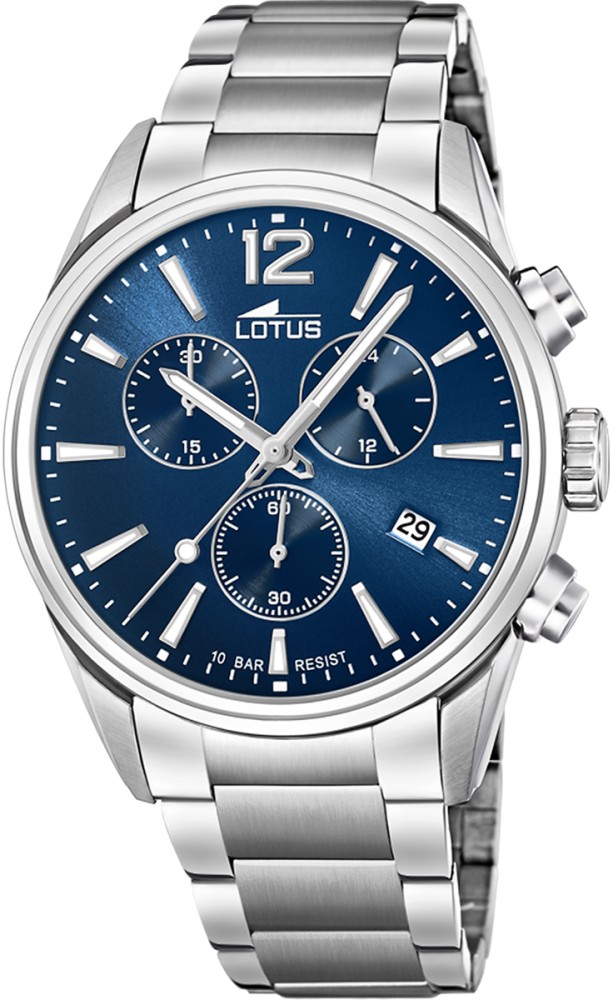 LOTUS MEN'S BLUE CHRONO STAINLESS STEEL WATCH BRACELET 18690/1