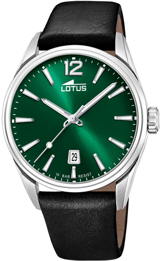 LOTUS MEN'S GREEN CHRONO LEATHER WATCH BRACELET 18693/4