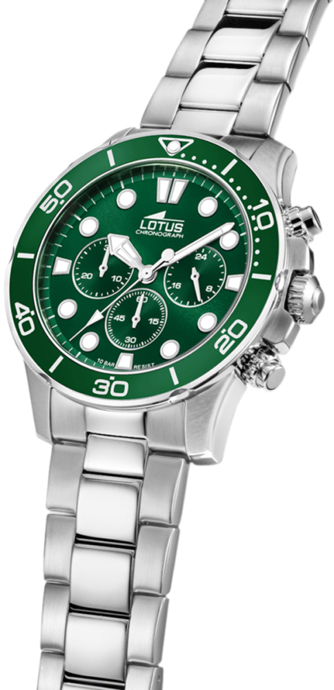 LOTUS MEN'S GREEN STAINLESS STEEL WATCH BRACELET 18756/2