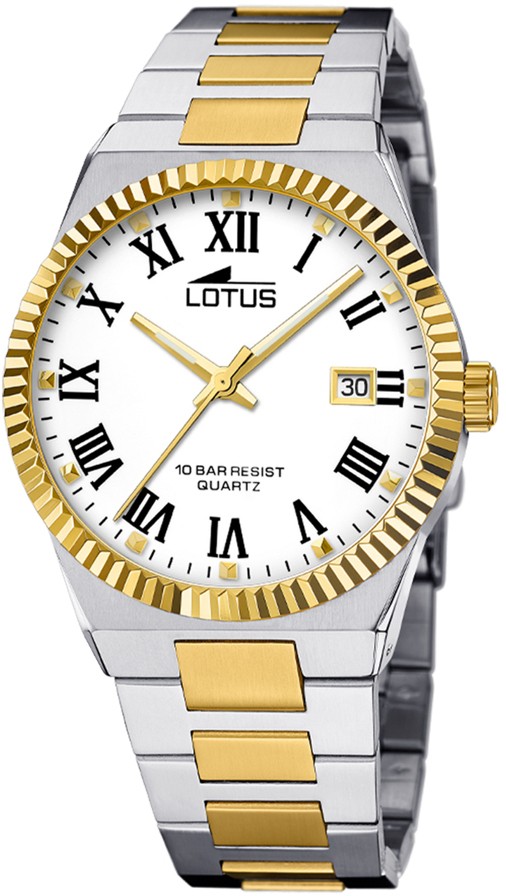 LOTUS MEN'S WHITE FREEDOM STAINLESS STEEL WATCH BRACELET 18836/4