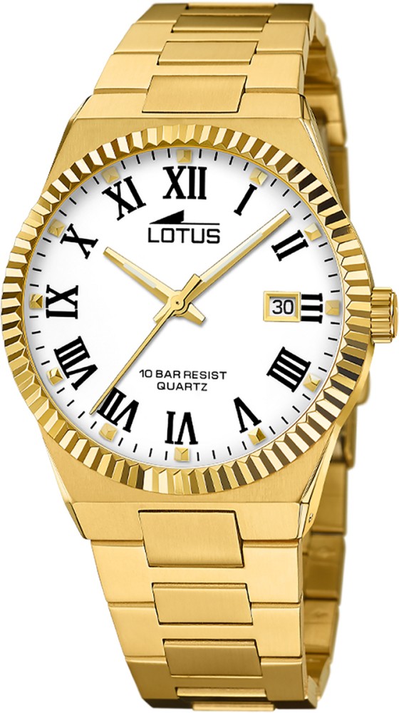 LOTUS MEN'S WHITE FREEDOM STAINLESS STEEL WATCH BRACELET 18837/4