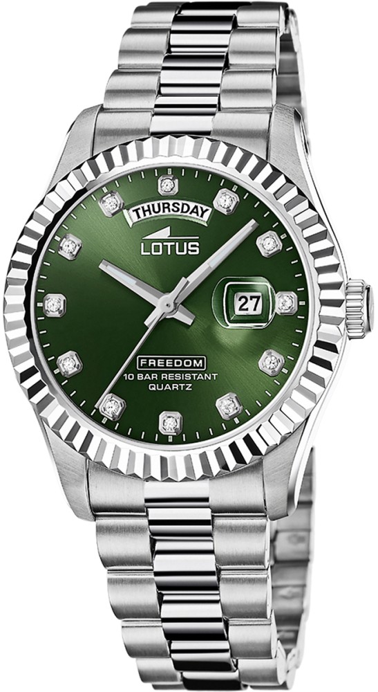 LOTUS MEN'S GREEN STAINLESS STEEL WATCH BRACELET 18854/6