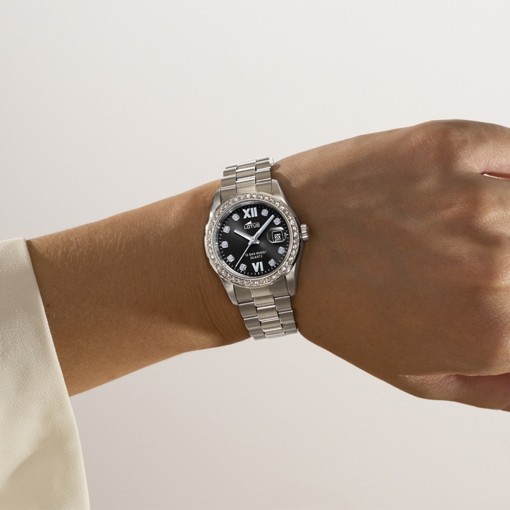 WOMEN'S LOTUS FREEDOM WATCH WITH BLACK DIAL 18933/4