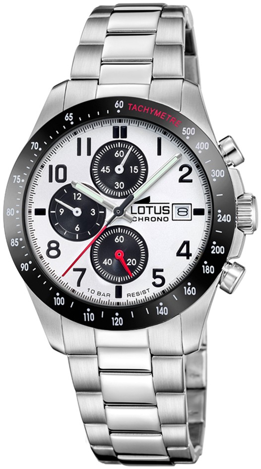 LOTUS MEN'S WHITE CHRONO STAINLESS STEEL WATCH BRACELET 18994/3
