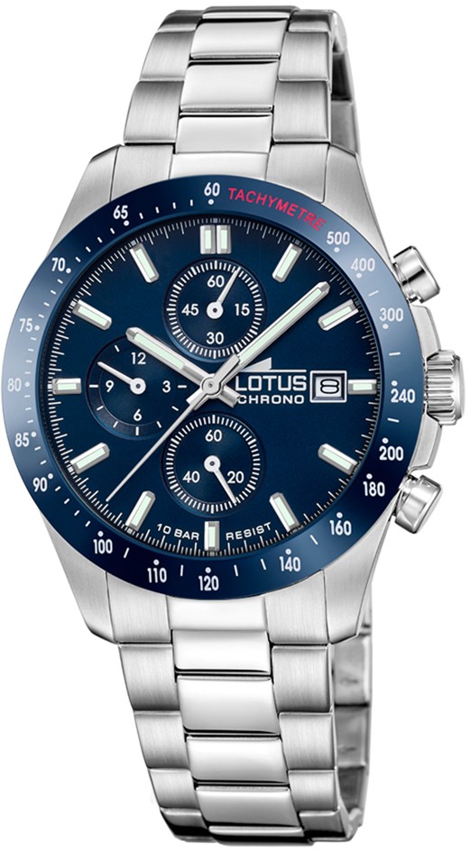 LOTUS MEN'S BLUE CHRONO STAINLESS STEEL WATCH BRACELET 18994/6
