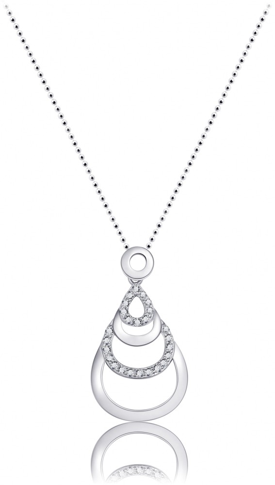 Gisser Jewels - Hanger excl. Collier - Fantasie gezet met Zirkonia - 31mm x 17mm - Gerhodineerd Zilver 925