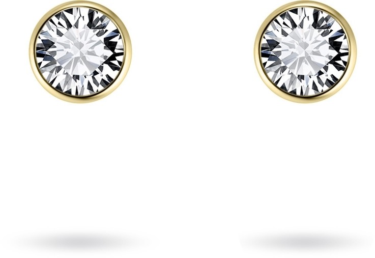Gisser Jewels - Oorbellen - Oorstekers  - Gezet met Zirkonia Steen in een Gladomzetting  - 3mmØ - 14 Karaat Geelgoud