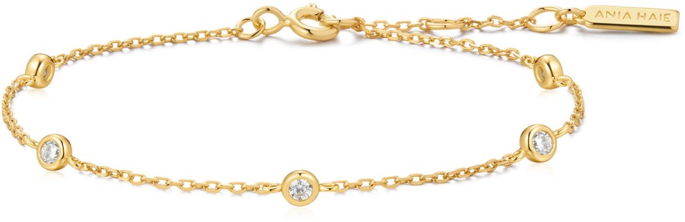 Gold Classic Station Bracelet S