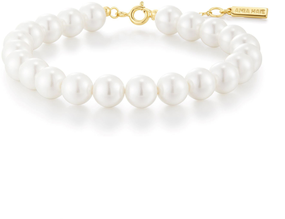 Gold Pearl Beaded Bracelet S