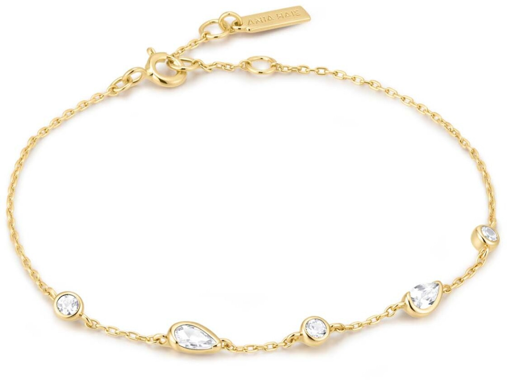Gld eardrop Bezel Stat. Bracelet S