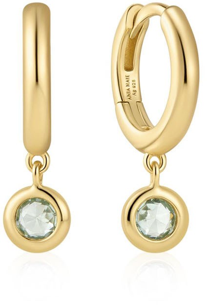 Gold Mint Green Hug. Hoop Ear. E