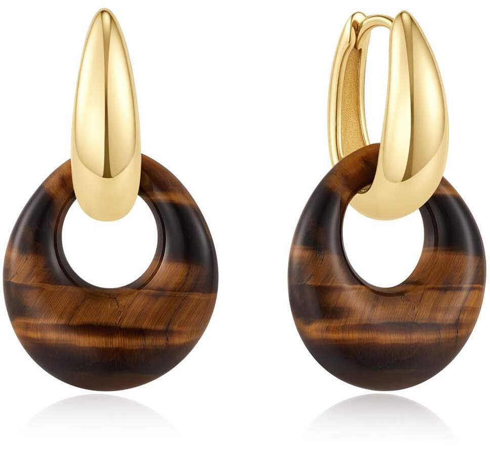 Gld TigeEye Organic Earrings E