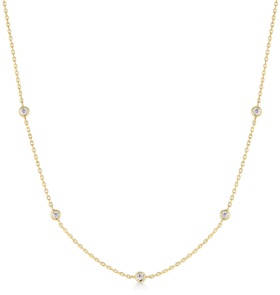 Gold Classic Station Necklace S