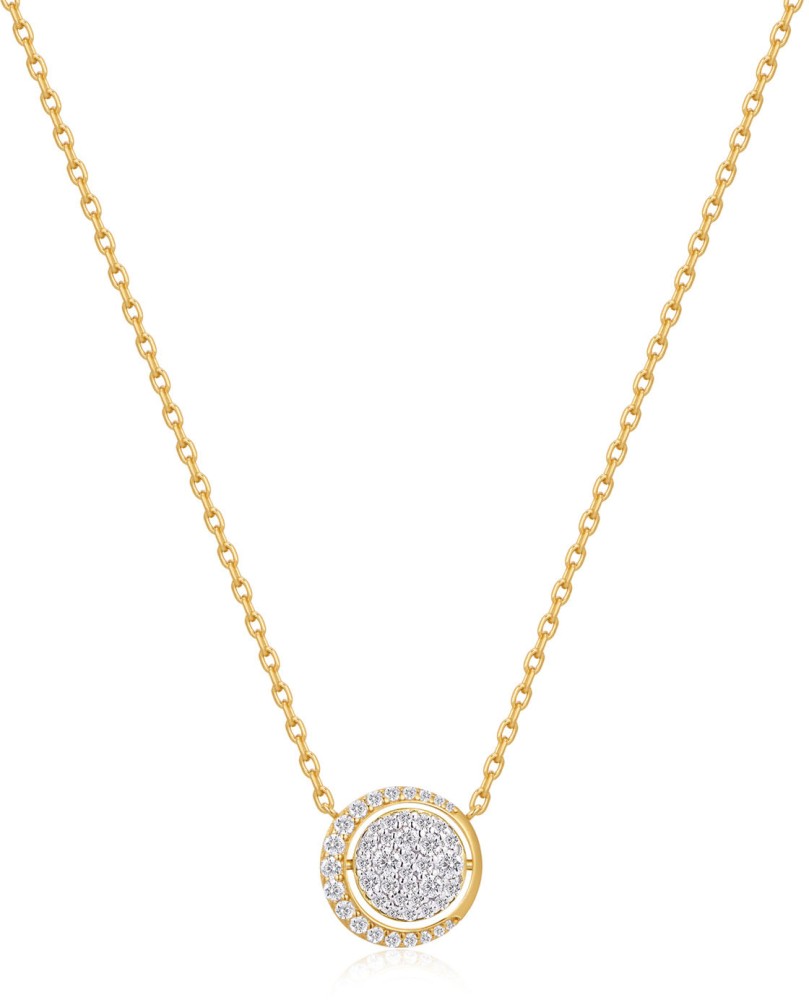 Gold Revers Moon Evil-Eye Neckl. S