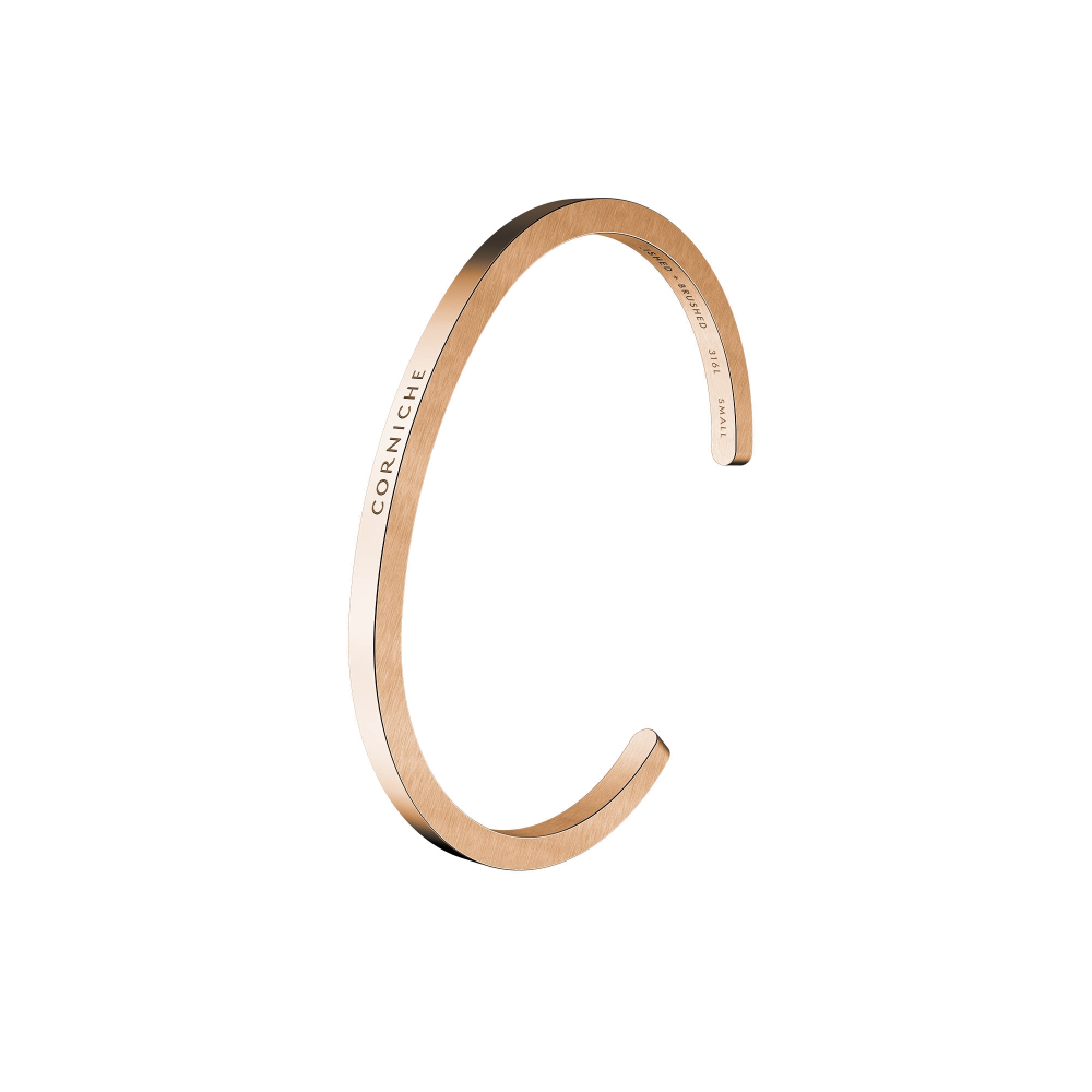 Corniche dames armband - Rosé Goudkleurig Staal