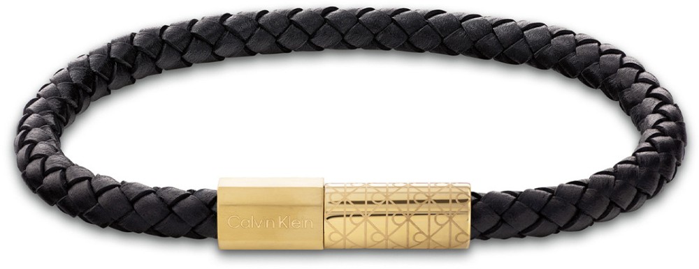 Calvin Klein CJ35100087 Heren Armband Leer Zw