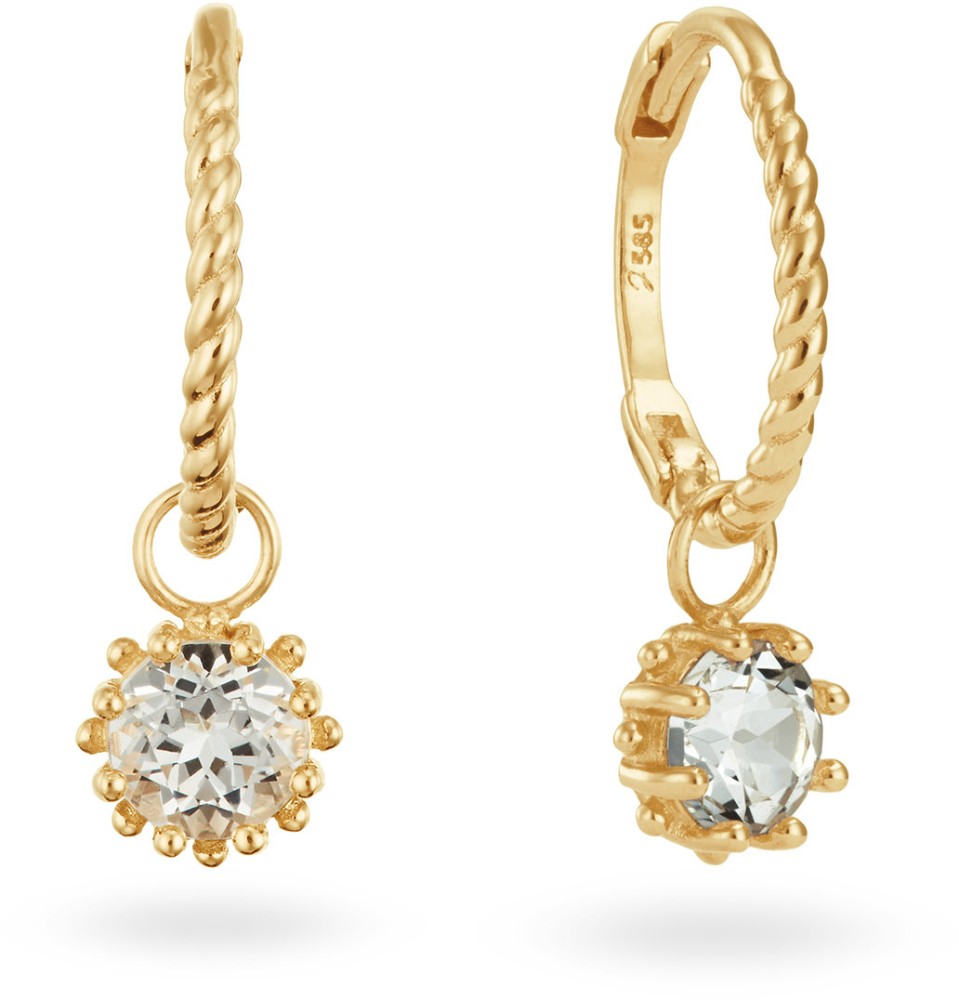 Jackie Kruger White Topaz Hoops 585