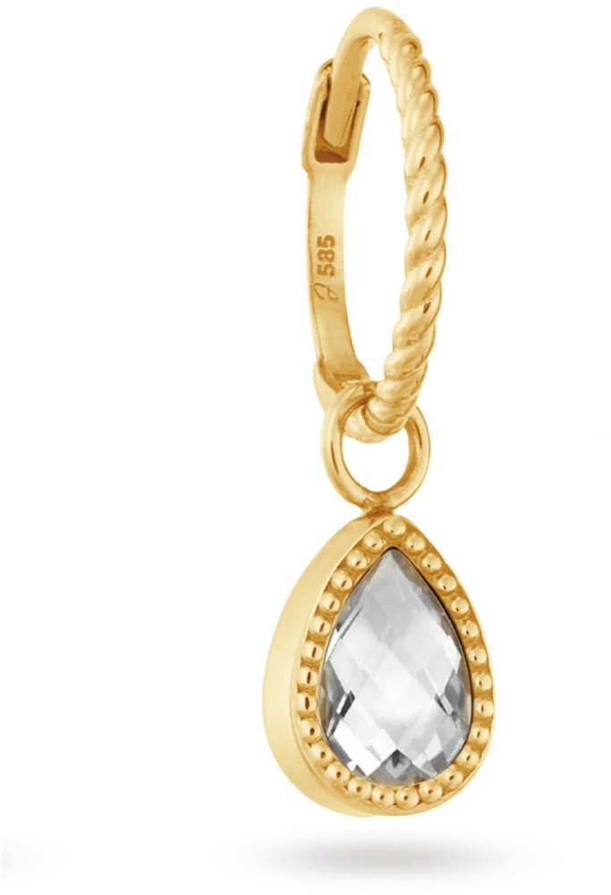 Jackie Amstel White Topaz Hoop 585