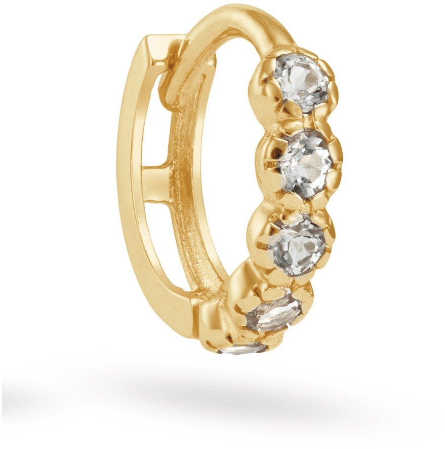 Jackie Nebula White Topaz Single Hoop 585