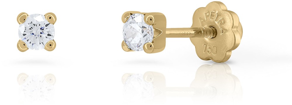 4 Prong  White 3mm CZ