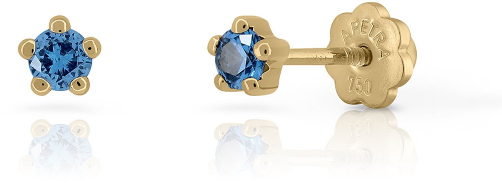 5 Prong  Sea Blue 3mm CZ