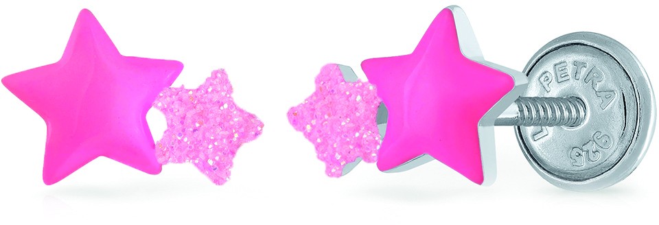 Lapetra Oorsteker Schroef Ster Roze
