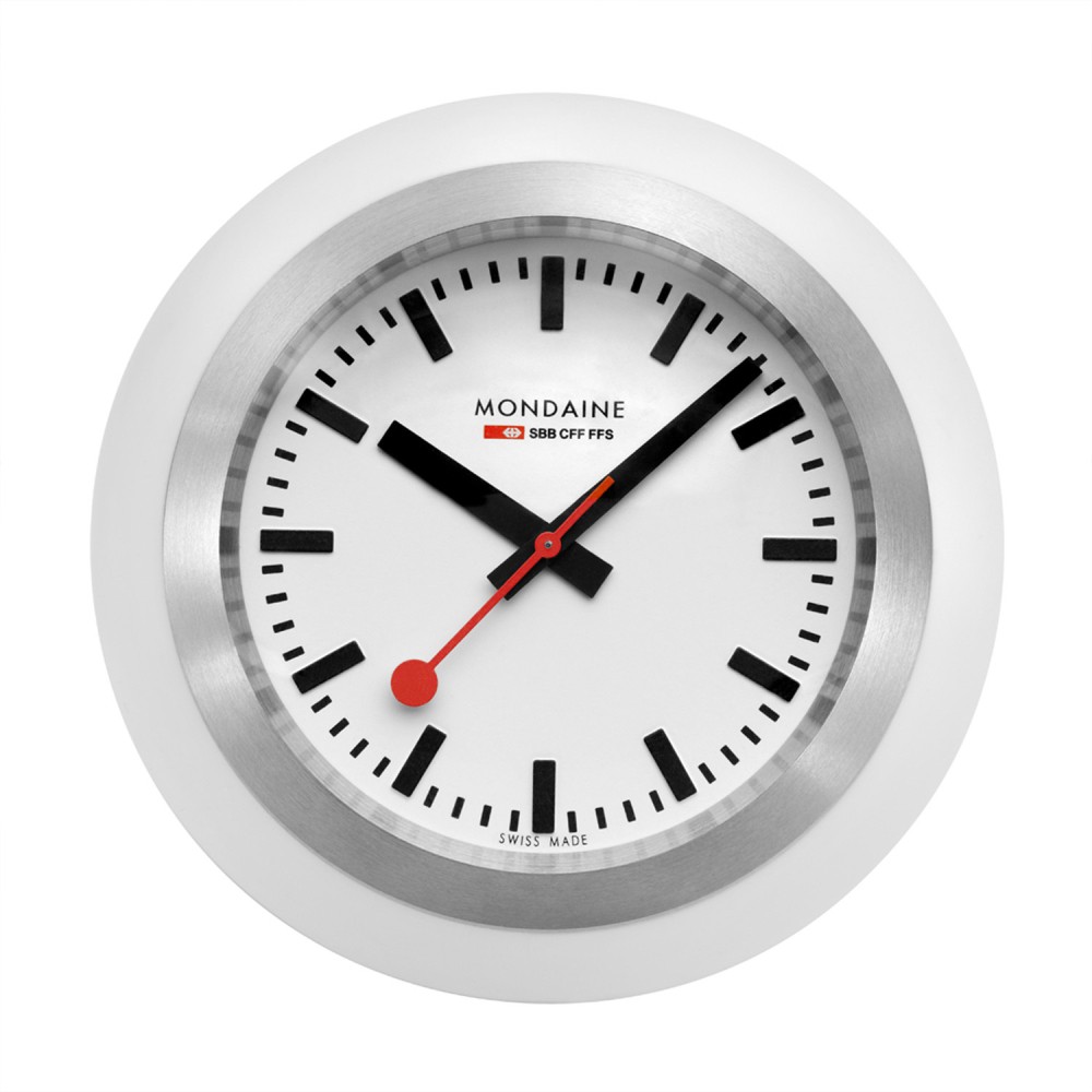 Mondaine Globe clock M660.30335.16SBA - Siliconen - Wit - 60mm