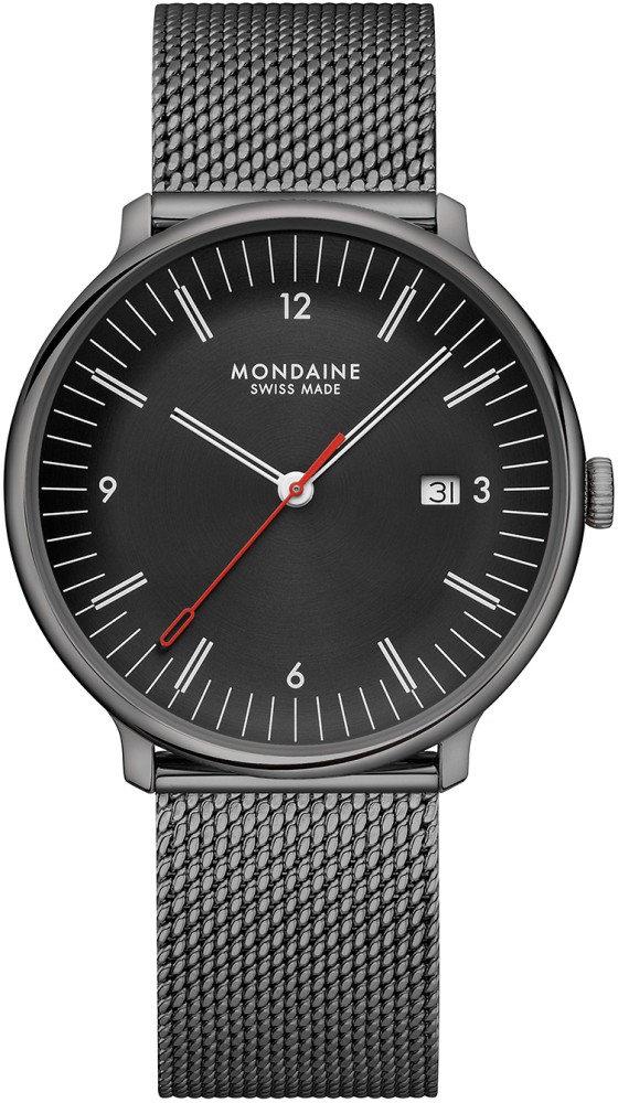 Doppio 41mm staal mesh zwart