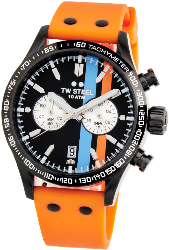 TW Steel TWVS124 New Volante Sport Zwart Oranje 45mm