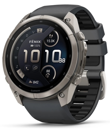 Garmin Fenix 9 Pro Connected - 51 mm AMOLED InReach Titanium Smartwatch met graphite/black band 010-04337-21