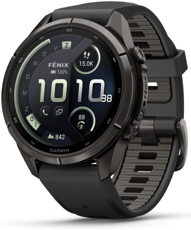 Garmin Fenix 9 Pro Connected - 43 mm AMOLED InReach Carbon Grey DLC Titanium Smartwatch 010-04335-11