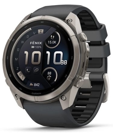 Garmin Fenix 9 Pro Connected - 51 mm AMOLED InReach Titanium Smartwatch met graphite/black band 010-04337-21