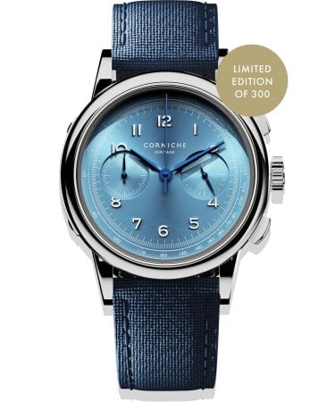 Corniche Heritage Chronograph - Bluebird - Limited Edition 300 stuks