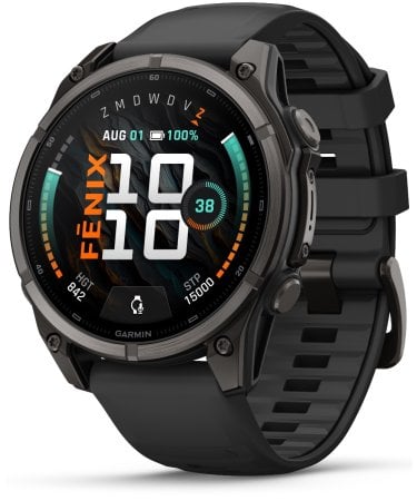 Garmin Fenix 9 – 47 mm AMOLED Carbon Gray DLC Titanium Smartwatch 010-04762-11