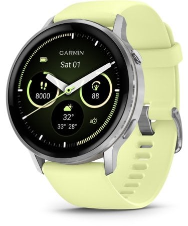 Garmin 010-03014-02 Venu 4 AMOLED GPS WiFi - Zilver / Citron - 45mm - Smartwatch