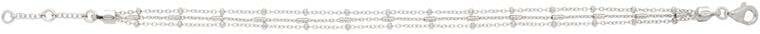 Glow 104.1220.19 Dames Armband 3 Kettinkjes Fantasie 19 cm Zilver