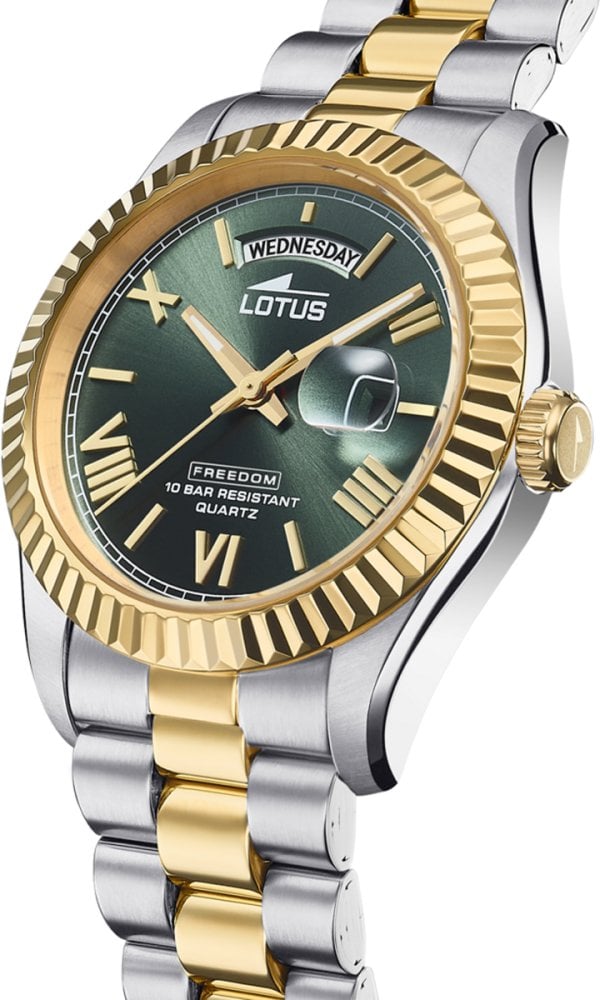 LOTUS MEN'S GREEN STAINLESS STEEL WATCH BRACELET 18855/3
