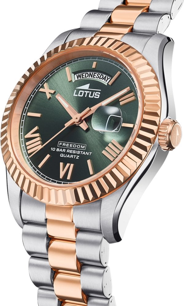LOTUS MEN'S GREEN STAINLESS STEEL WATCH BRACELET 18856/3