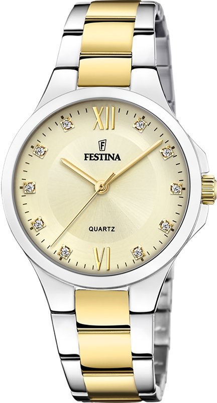 Festina F20618/1 Mademoiselle Dames Horloge Champagnekleurige Wijzerplaat