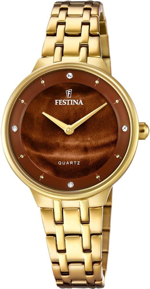 Festina F20601/C Mademoiselle Dames Horloge Bruine Wijzerplaat